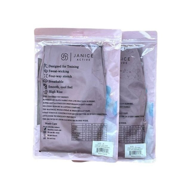 WOMENS CRANBERRY PINK CROSSOVER HIGH-RISE TIGHTS/LEGGINGS NWT - SZ:M/L - Picture 14 of 15